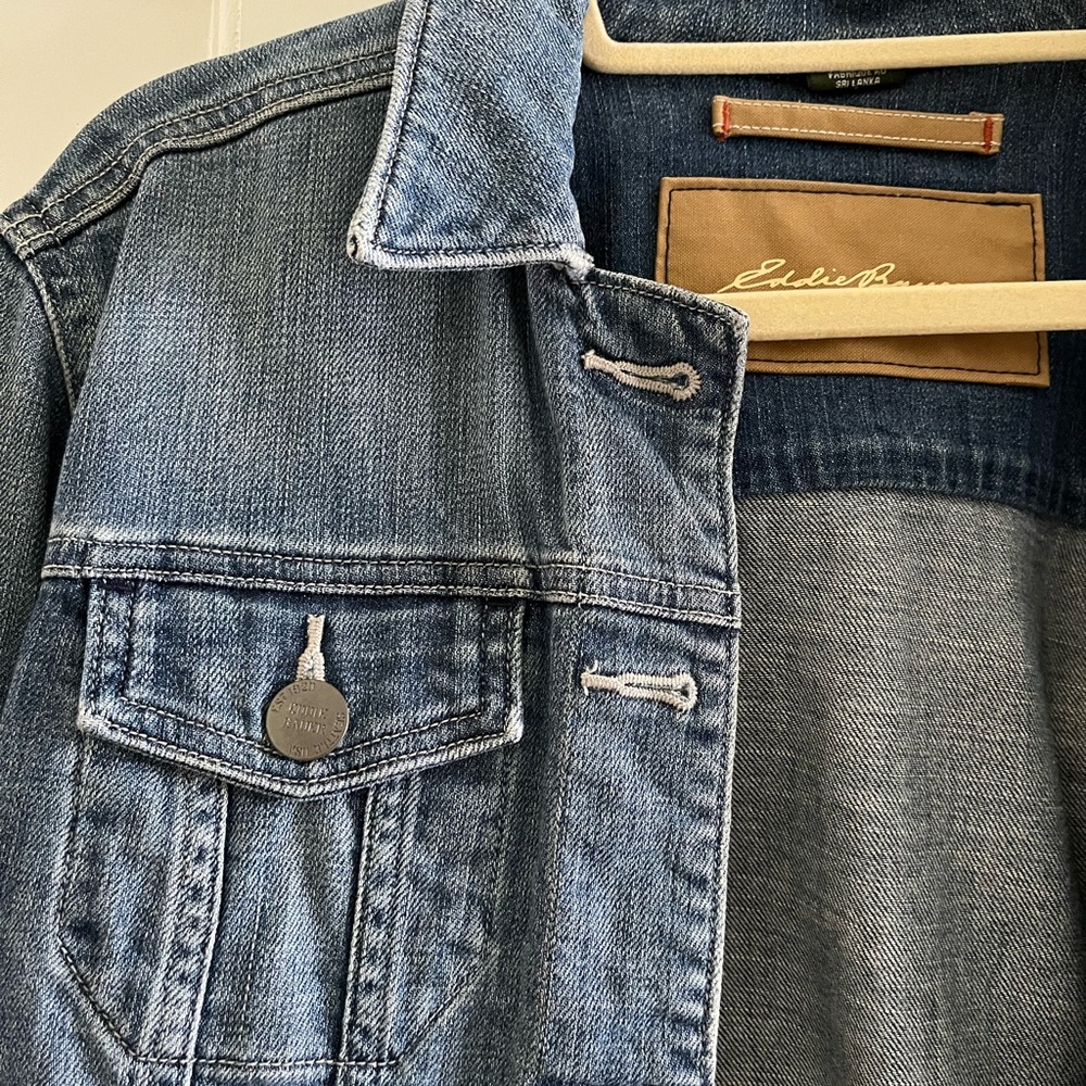 Eddie Bauer Light Blue Denim Jacket - Picture 2 of 3